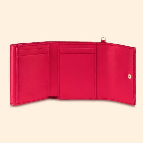 Brand New Lady Dior Lotus Wallet - Picture 2 of 12